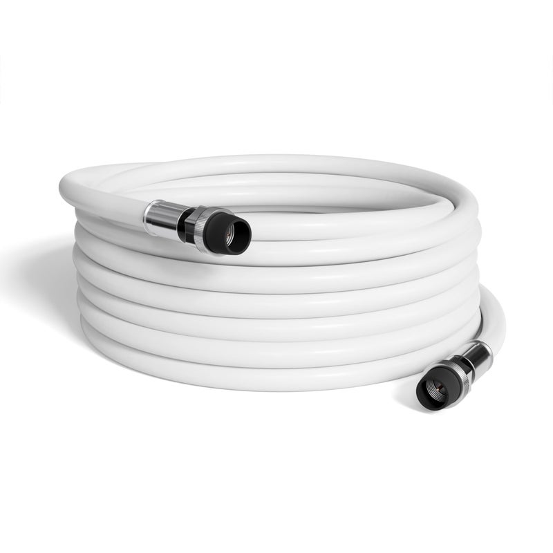 THE CIMPLE CO 150' Feet, White RG6 Coaxial Cable with Rubber booted - Weather Proof Indoor/Outdoor Rated Connectors, F81 / RF, Digital Coax for CATV, Antenna, Internet, Satellite, and More - Image 1